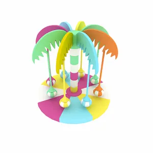 사용자 정의 색상 키즈 코코넛 트리 실내 놀이터 전기 소프트 플레이