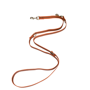 多機能調節可能なナイロンラバードッグリーシュ耐久性と堅牢性のあるドッグリードトレーニングダブルリード - Product Image 2