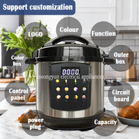 Prix de gros Cuiseurs rapides Multicuiseur à riz intérieur en acier inoxydable en aluminium Pot électrique Autocuiseur à haute pression