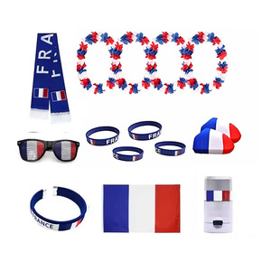 Set di Articoli per Feste a Tema Calcio Francese 2026, Rosso Bianco <span class=keywords><strong>Blu</strong></span>, Set per Tifo, Striscioni e Braccialetti, Vendita all'Ingrosso - Product Image 1
