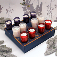 Luxuriöser Weihnachts-Adventskalender Duftende Sojawachs-Kerzen Geschenkset 12 Stück Aromatische Raumduft-Feiertagsdekoration Box