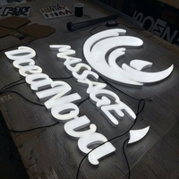 Enseigne LED 3D personnalisée en usine, lettres lumineuses en acrylique, étanches, pour publicité extérieure de devanture de magasin