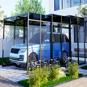 Garage mobile en alliage d'aluminium, véranda en verre, garage de stationnement pliable et télescopique - Product Image 4