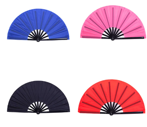 Abanico Plegable Retro de Satén Grande de 33 cm para Hombre/Mujer, para Festivales, Baile, Regalo, Actuación, Decoración - Product Image 6