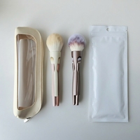 Set Kuas Makeup Magnetik 4-in-1 Desain Baru, Dapat Dilepas, Profesional, Kosmetik, Logo Custom OEM ODM untuk Foundation dan Bedak