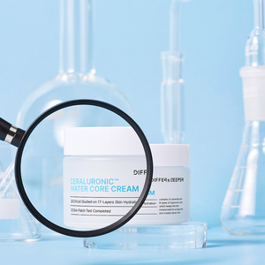 Crème hydratante à base d'eau de céraluronic, boost d'hydratation, acide hyaluronique, céramide, éclaircissant, hydratation intense, fini rosée, réparation de la barrière cutanée - Product Image 6