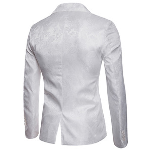 <span class=keywords><strong>Blazer</strong></span> d'affaires aristocratique pour hommes Style court manteau Sesign à grain foncé mode un bouton mince <span class=keywords><strong>homme</strong></span> costume décontracté - Product Image 2