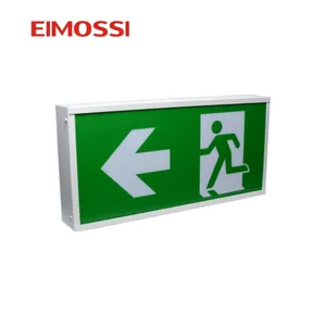 CE Running man Metal led emergency exit box with rechargeable battery