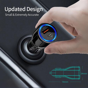 Nueva llegada 2 en 1 PD <span class=keywords><strong>USB</strong></span> C QC3.0 38W Tipo C Adaptador de cargador de coche de carga rápida súper rápida para cargador de coche móvil - Product Image 4