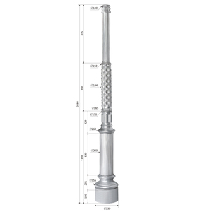 Décoration de jardin Lampe de jardin antique en fonte forgée américaine Poteau étanche IP65 Vintage Post Lamp - Product Image 1