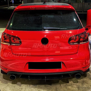For VW Golf MK6 GTI 2008-2013 Body Kit Rear Bumper <b>Splitter</b> Rear Bumper Spoiler Guard Cover <b>Lip</b> Car Accessories - Product Image 3