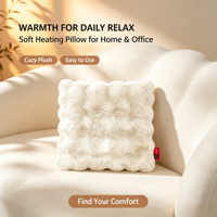 Coussin chauffant électrique pratique en fausse fourrure de lapin, USB 5V 2A, avec arrêt automatique, idéal pour les utilisateurs quotidiens en intérieur, cadeau chauffant pour l'hiver