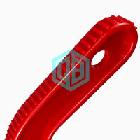 Herramientas de bloque de empuje de seguridad para carpintería de plástico duro con estilo rojo largo Mango de empuje OEM duradero para carpintería de sierra de mesa