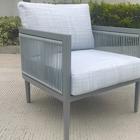 Modernes Outdoor-Terrassen-Sitzgruppen-Set mit Aluminiumrahmen, Garten-Lounge-Möbel