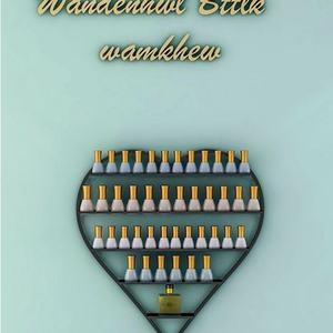 Étagère de rangement pour vernis à ongles, murale, en fer, dorée, pour salon de manucure - Product Image 6