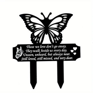 Acryl Schmetterling Garten Säule Outdoor Grab Dekoration <span class=keywords><strong>Memorial</strong></span> Plakette für Human Cemetery Ornamental Column Ornament - Product Image 4