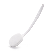 Brosse de douche en silicone noir en gros avec épurateur de dos octogonal à long manche pour hommes-Logo personnalisé disponible au quantité minimale de commande 500 pièces