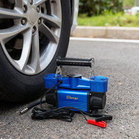 Compresseur d'air portable robuste à double cylindre 12V 150PSI en métal avec gonflage rapide des pneus pour voitures et MPV