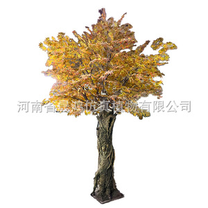 Arbre d'érable artificiel Shenghong Landscape, feuilles dorées, grande taille, pour l'aménagement paysager des cours et les projets artistiques sur campus - Product Image 1