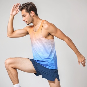 OEM Custom Organic 100% Polyester <b>Vest</b> Singlet Bodybuilding Fitness Sports Muscle <b>Stringer</b> Running Ribbed For Men - Product Image 2