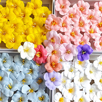 Fleur de savon parfumée tulipe à pétales ouverts, fleurs séchées et éternelles, matériaux de bouquets faits main pour anniversaire et remise de diplôme