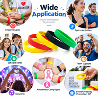 Bracelets en silicone personnalisés avec logo pour événements sportifs et cadeaux promotionnels, bracelets en caoutchouc en gros pour collectes de fonds