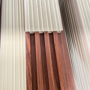 Panneau mural intérieur en PVC Revêtement cannelé en bois composite Panneau de revêtement cannelé en plastique Panneau <span class=keywords><strong>Mentel</strong></span> - Product Image 4