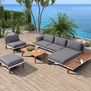 Villa Hotel Club solid wood rattan PE waterproof chair outdoor garden sofa furniture