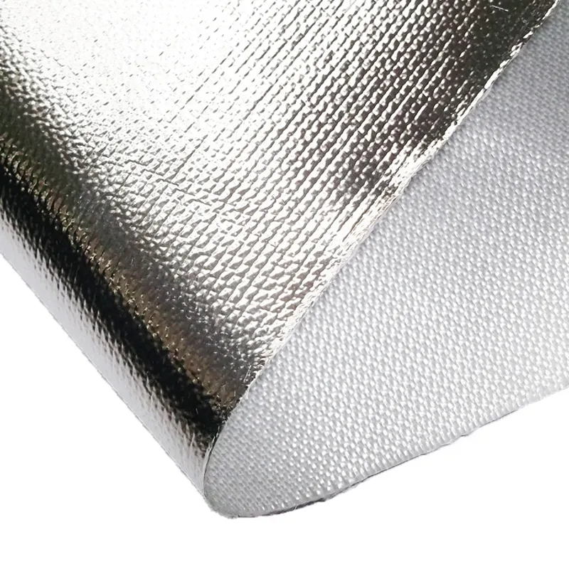 High Temperature Resistant Fire Retardant Aluminum foil Coated Fiberglass Cloth Roll Aluminum Foil Fiberglass Cloth Facing