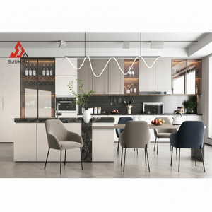 ตู้อะคริลิคสีเทาปลายสูงแบบดึงออกตะกร้าสีดำขนาดเล็กแบบหมุนได้ตู้ครัวทันสมัย - Product Image 1