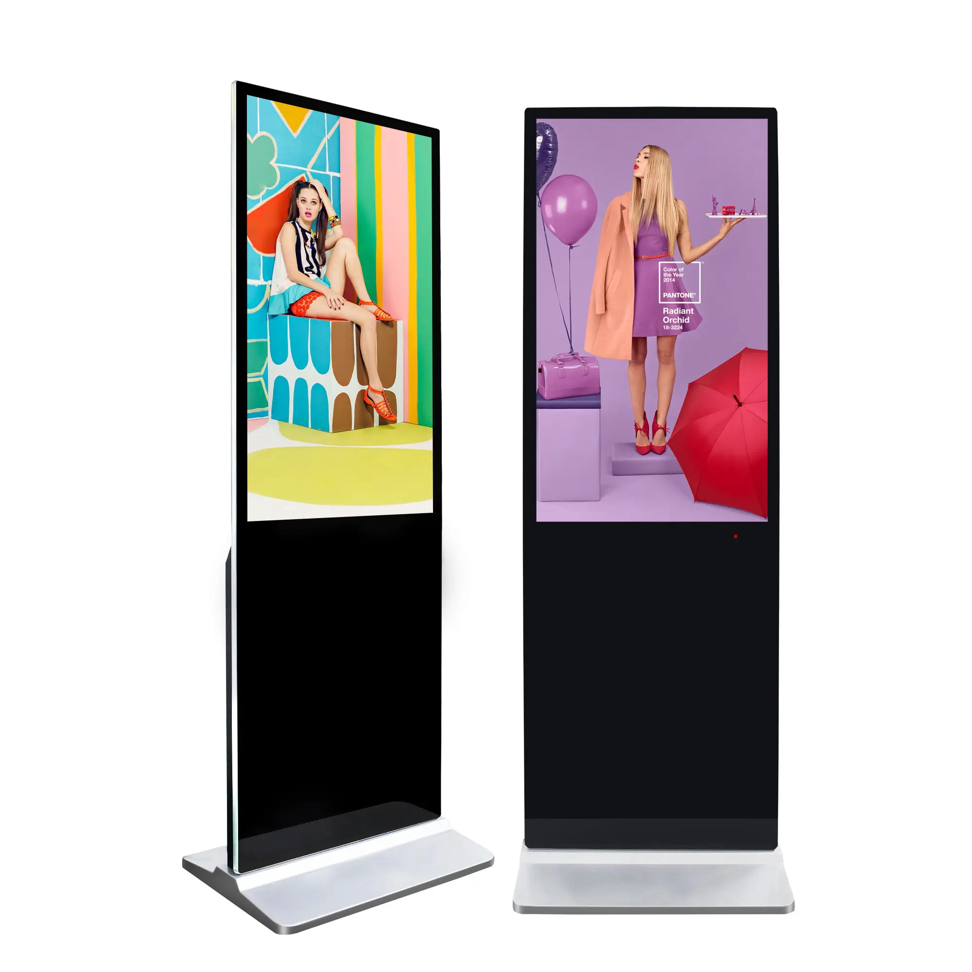 43 inç kat ayakta dijital tabela dikey Video ekran Kiosk Totem oynatma reklam ekipmanları