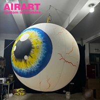 Ballon gonflable œil réaliste de 3m pour Halloween, idéal pour décorer les pelouses et parcs. Ballon œil gonflable sur mesure pour affichage suspendu en boîte de nuit.