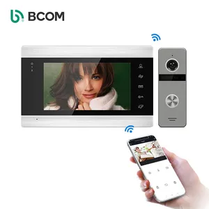 Interfone com vídeo de entrada com fio 1080P, campainha de porta inteligente Tuya, sistema Duplex, câmera IP 1080P, botão de toque
