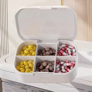 Grande boîte à médicaments domestique trousse de premiers soins portable à domicile boîte de rangement pharmaceutique <span class=keywords><strong>compartiment</strong></span>ée multicouche en plastique - Product Image 4
