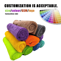 Chiffon de nettoyage en microfibre de haute qualité 300/1200/1400/1600 g/m², sans peluches, serviette de séchage super microfibre pour le detailing automobile