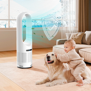 Ventilatore a Torre Senza Pale Elettrico Intelligente con Funzione di Raffreddamento e Riscaldamento, Purificatore d'Aria con Filtro HEPA, Facile Installazione per Casa e Hotel - Product Image 2