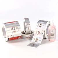 Pabrik langsung sesuai pesanan holografik 3D Spot UV Label stiker ramah lingkungan untuk parfum sampo botol Losion
