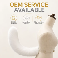 Queue de renard en fourrure pour cosplay avec ceinture réglable, accessoire de costume Kawaii