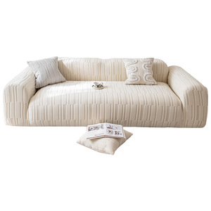 Cream Colored <b>Sofa</b> <b>Cover</b> All Season Non Slip Geometric Pattern Protective Fabric <b>For</b> General <b>Sofa</b> With Anti Pet Scratch Feature - Product Image 1