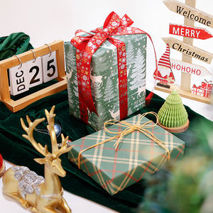 New Design Christmas Printing Gift <b>Wrapping</b> <b>Paper</b> 43*300 cm <b>Roll</b> Kraft Packing <b>Paper</b> Logo - Product Image 4