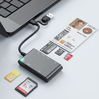银行证件税务申报多功能智能卡（智能/MS/M2/SIM/SD/TF 6合1读卡器）