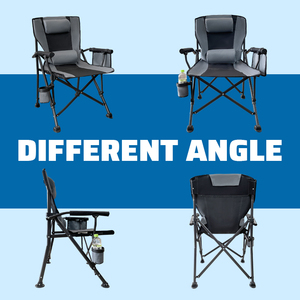 आउटडोर गतिविधियों के लिए तकिए के साथ खेल और मनोरंजन तह मछली पकड़ने की कुर्सियां - Product Image 5