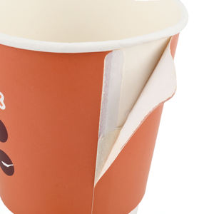 Gobelets à café jetables à double paroi en papier écologiques et biodégradables personnalisés de 8 oz/10 oz/12 oz avec couvercles et manchons - Product Image 2