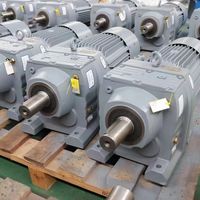 Réducteur de vitesse à engrenages hélicoïdaux série ODM R17 R27 20HP, boîte de vitesses à dents dures, double arbre en ligne, garantie 1 an - Vente chaude