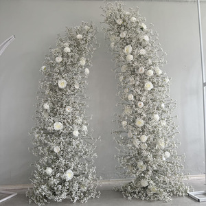 D-HOA058 Artificial hydrangea horn flower arch greenery horn flower arch backdrop pink horn flower arch wedding silk for decor - Product Image 6