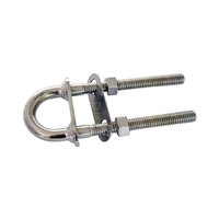 Œil de proue en acier inoxydable 316 DELUXE en forme de U avec boulon M6x50X90mm, raccords coniques, gréement, accessoires pour bateaux, yachts et navires