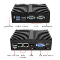 Mini PC Industrial Sin Ventilador, Económico, con Windows 10/11, Router Integrado, 2 Puertos LAN, X86, Celeron N2840/J1900/J4105/J6412/3215u