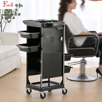 Chariot de salon de haute qualité avec serrure, grande capacité avec rangement, 4 tiroirs pour les stations de salon