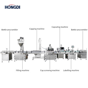 Línea Automática de Llenado de Polvo, Llenadora Vertical de Tornillo sin Fin con Desenredador de Botellas, Máquina Tapadora y Etiquetadora para Especias y Café - Product Image 4