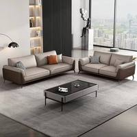 Ensemble de canapés modulaires rectangulaires en cuir de grande taille, design moderne pour appartement et villa, meubles de salon, couleur personnalisée